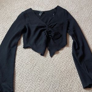 Forever 21 black bell sleeve drop